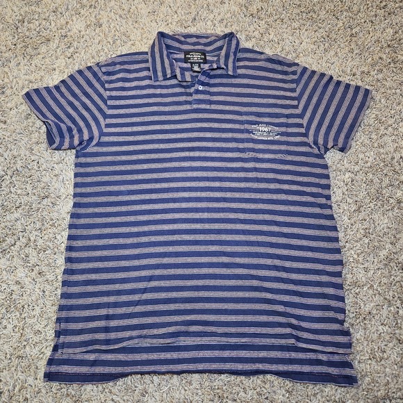 Ralph Lauren Jeans Co Other - Ralph Lauren Polo Jeans Co. Men's Short Sleeve Polo Shirt Navy Striped Size XL